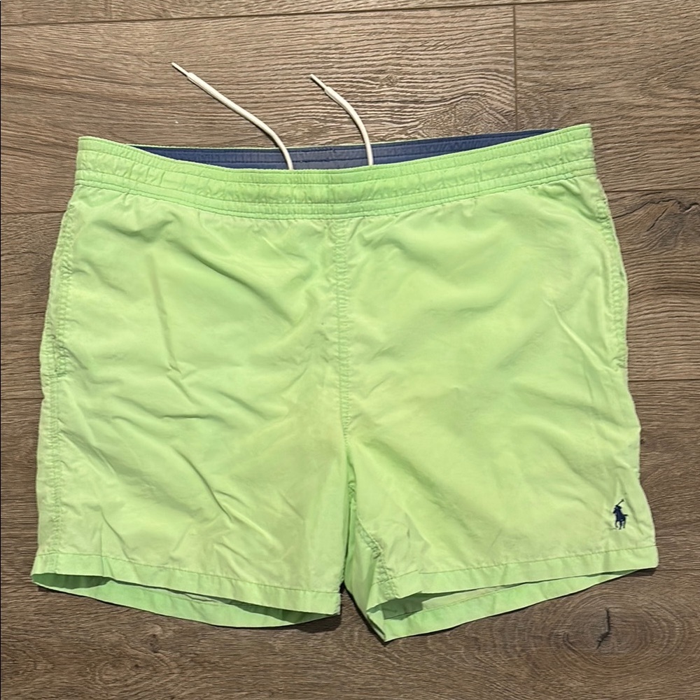 Polo by Ralph Lauren Green Swim Trunks Elastic Waistband Quick-Drying